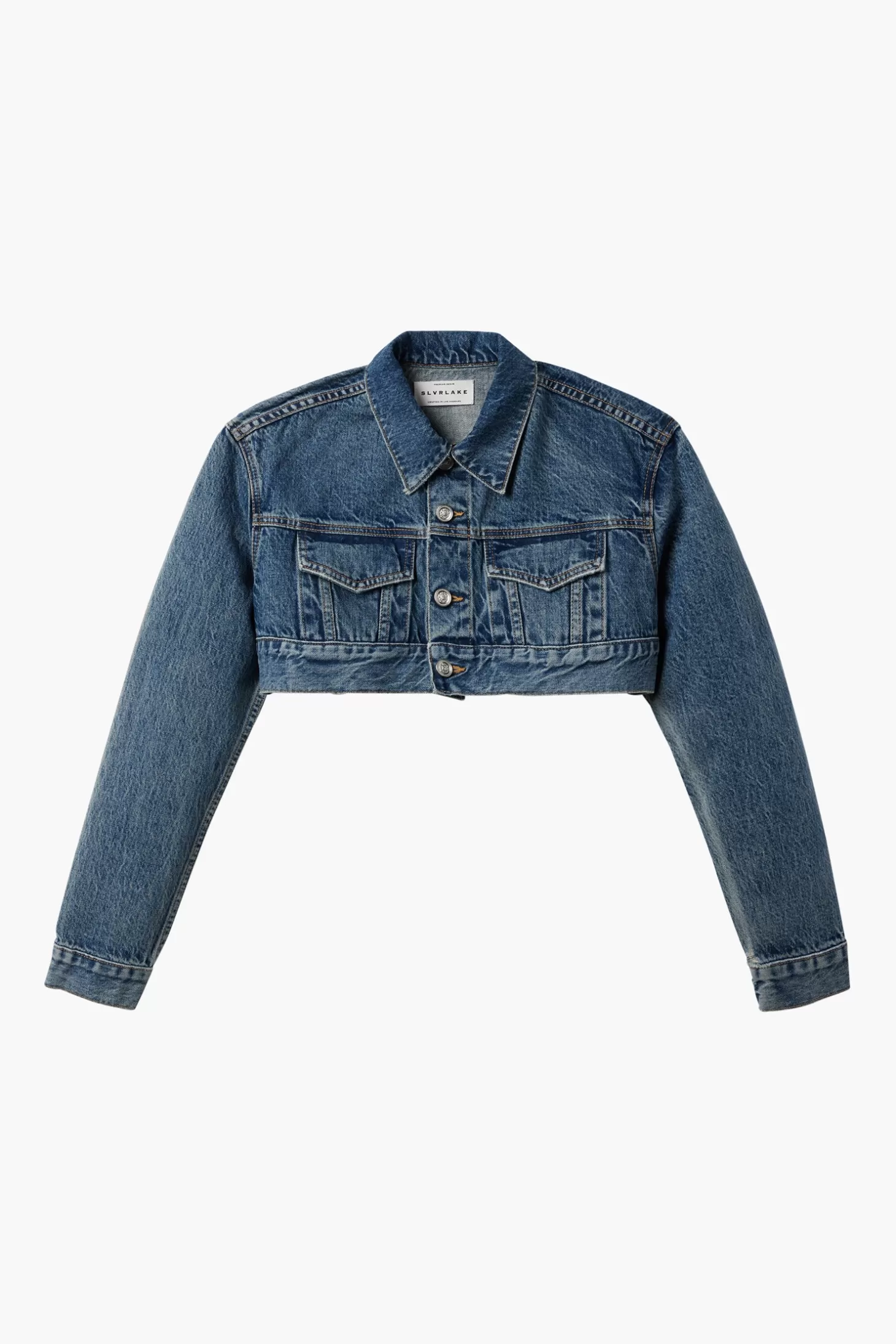 Jackets<SLVRLAKE ULTRA CROP TRUCKER JACKET