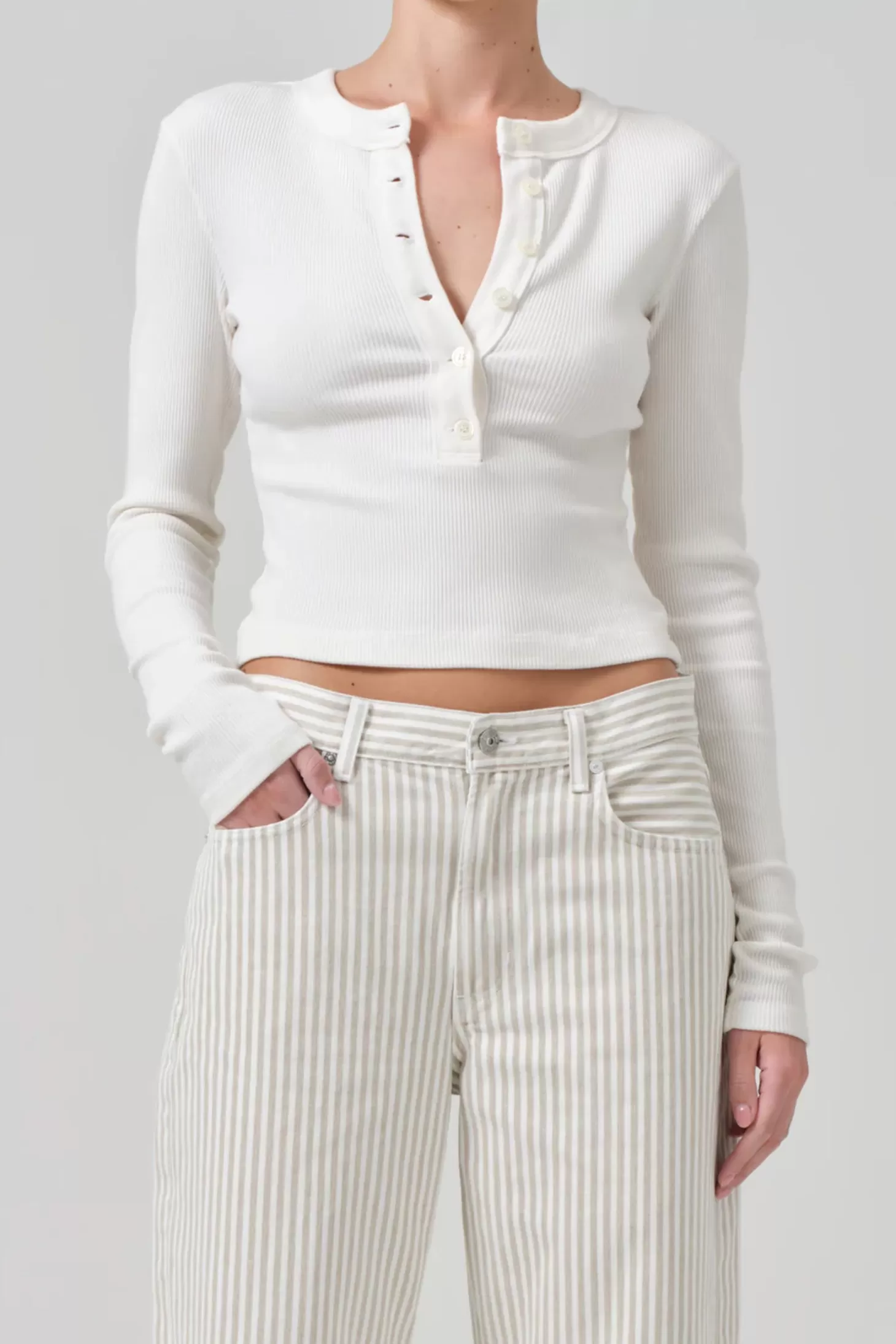 Tops<CITIZENS OF HUMANITY VARRA HENLEY TOP Pashmina