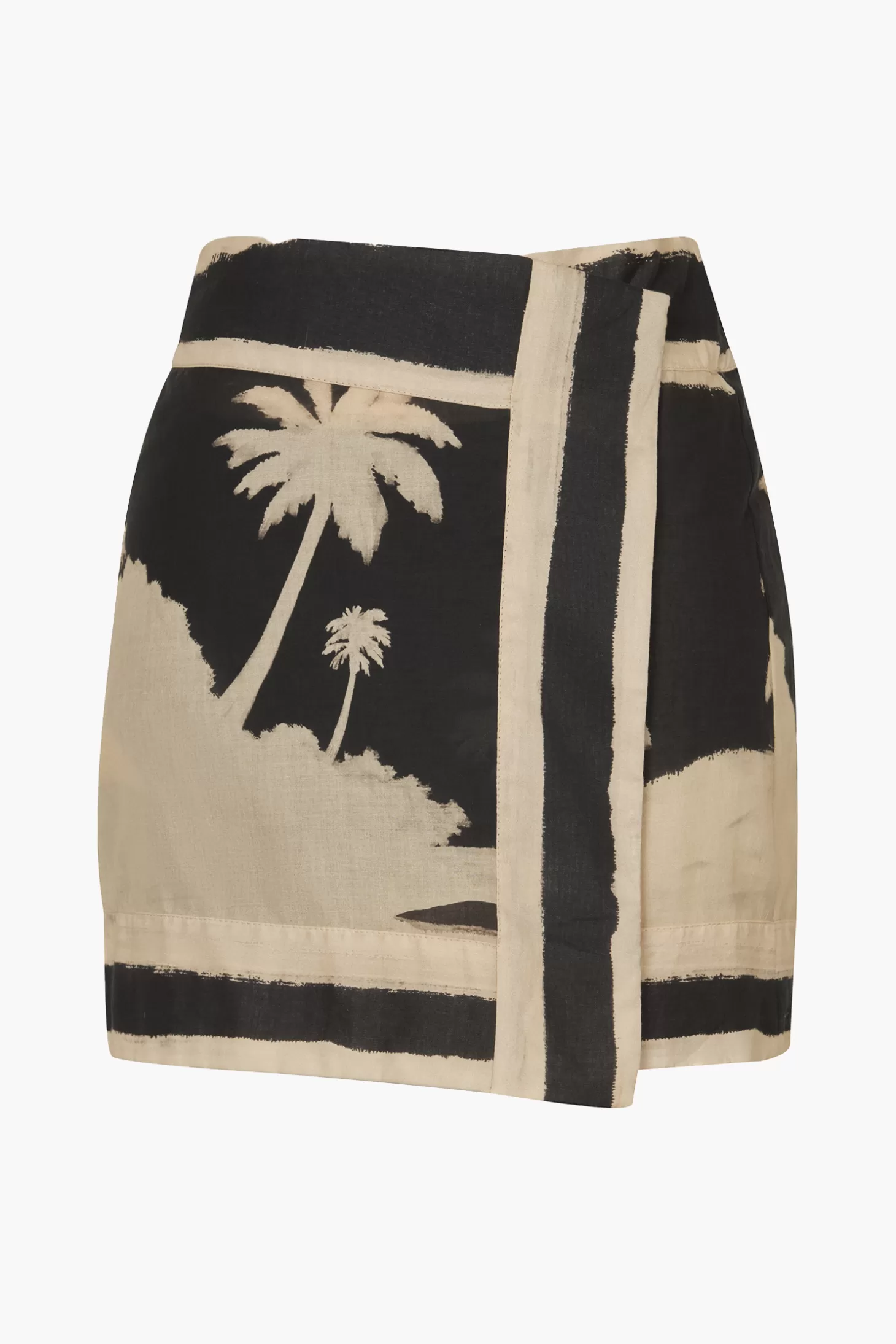 Skirts<JOHANNA ORTIZ VELEREANDO ANDO WRAP SKIRT SailboatsEcru/Black