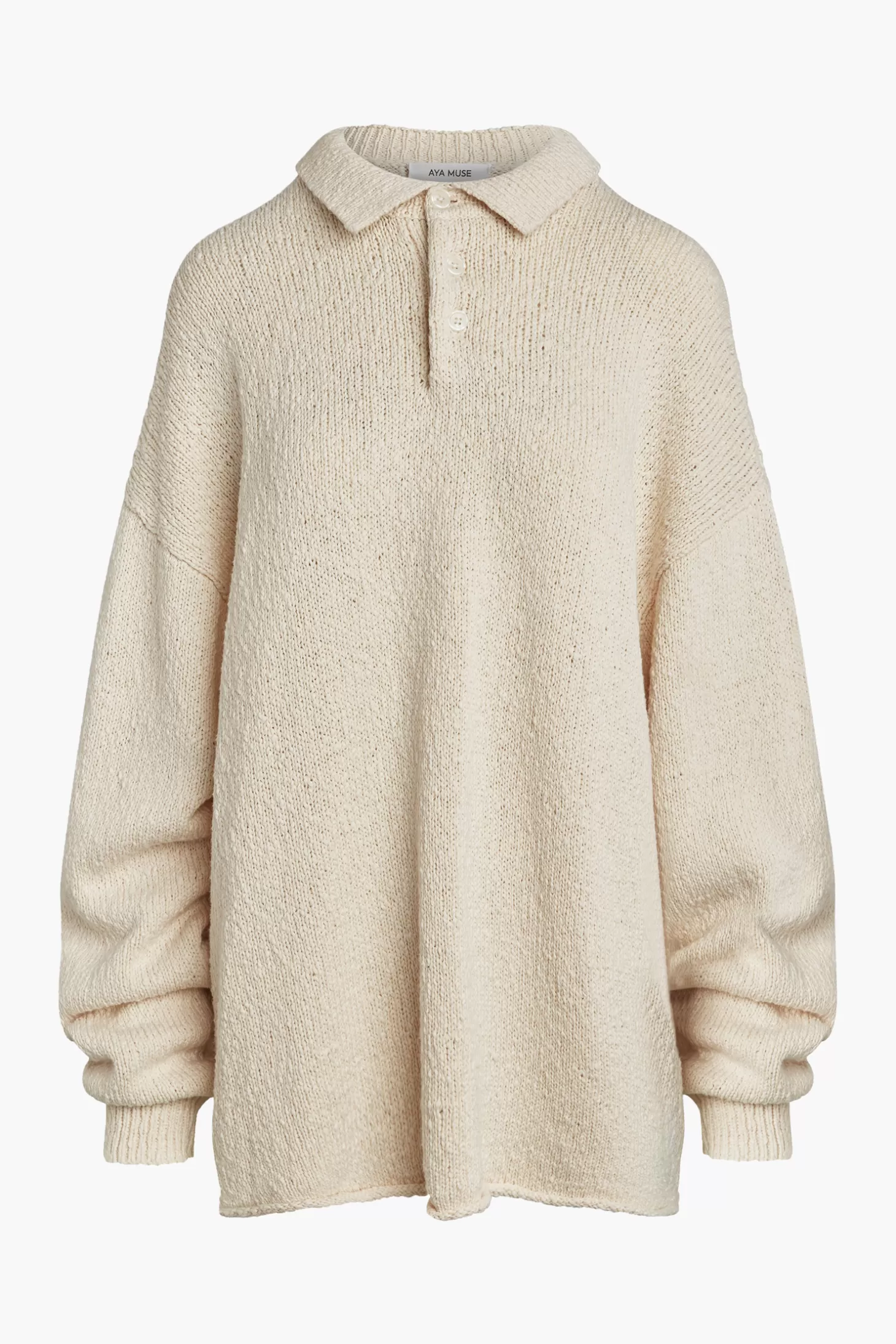 Tops | Knitwear<AYA MUSE VINTAGE RUGBY SHIRT Cream