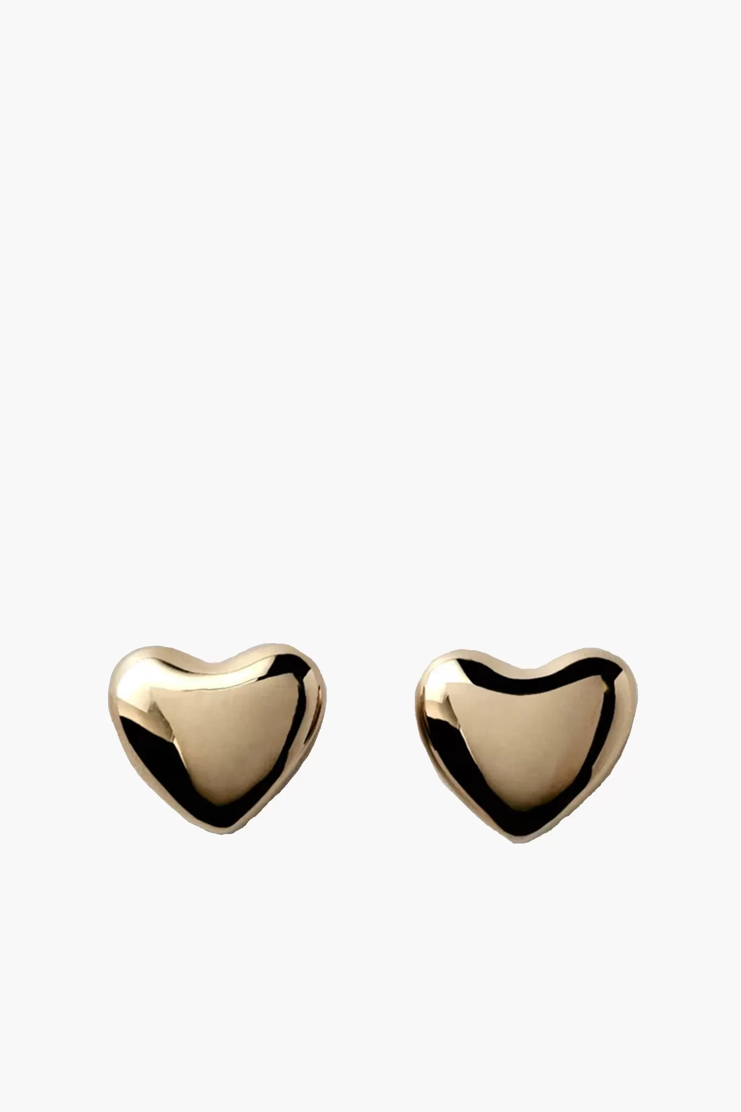 Jewellery<ANNIKA INEZ VOLUPTUOUS HEART STUDS - SMALL Gold