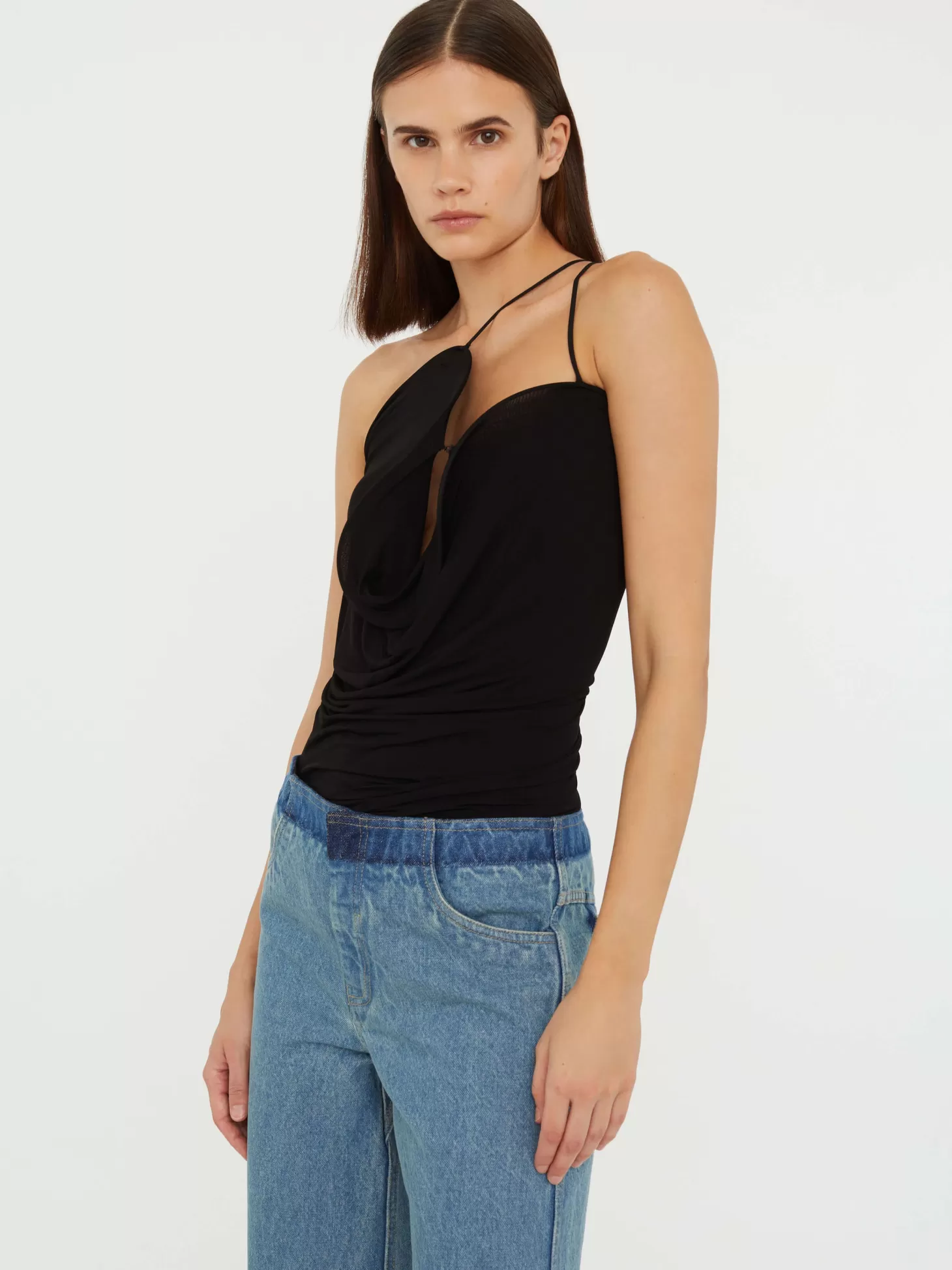 Tops<CHRISTOPHER ESBER WAVE COIL TOP Black