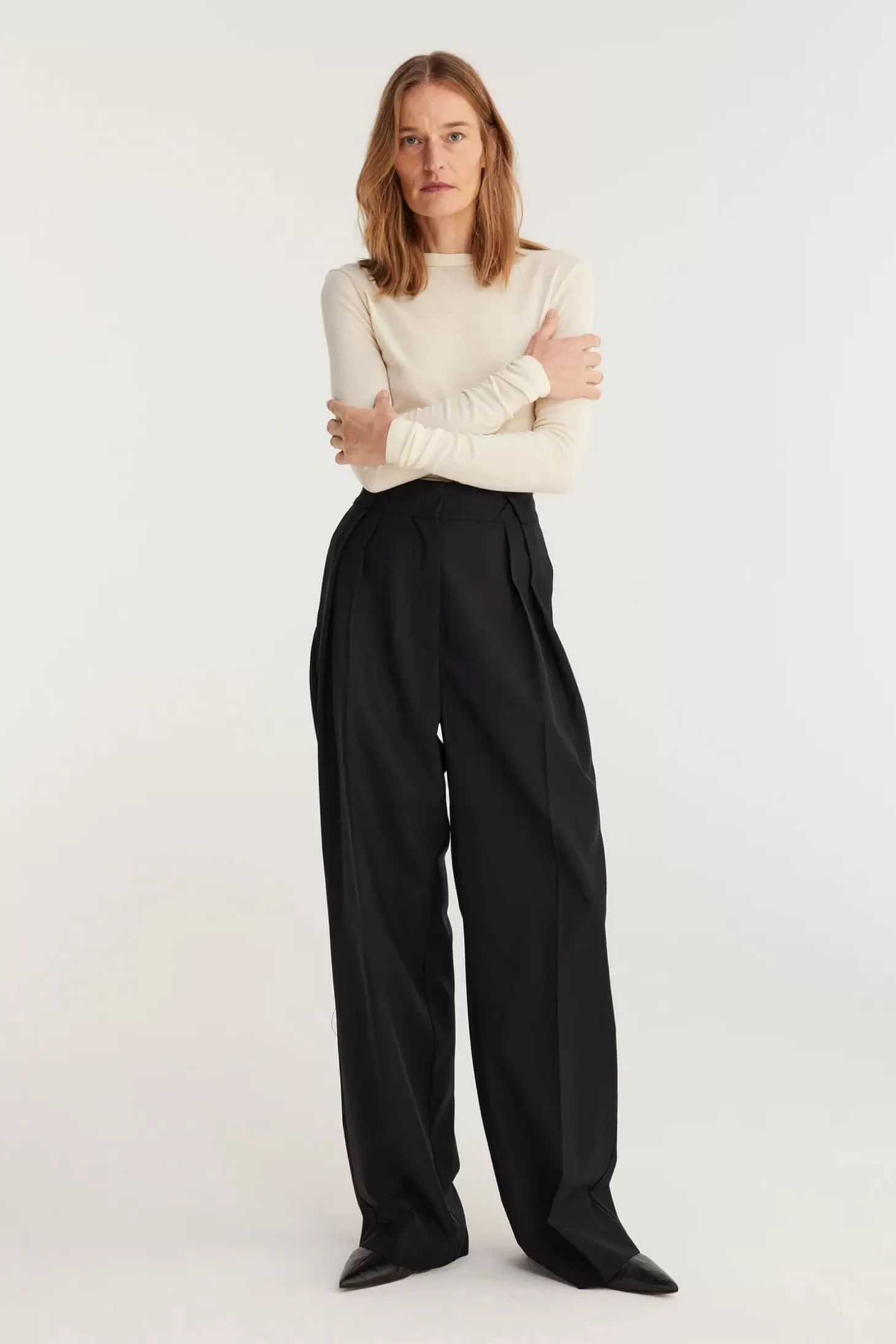 Pants | Matching Sets<RÓHE WIDE LEG TAILORED TROUSERS Noir