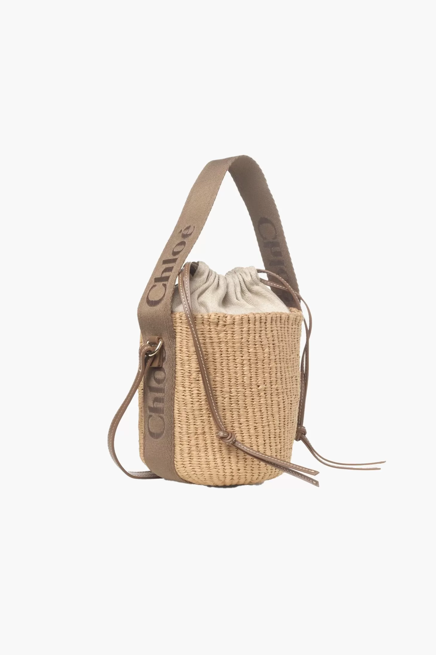 Cross Body<CHLOÉ WOODY SMALL BASKET DarkNut