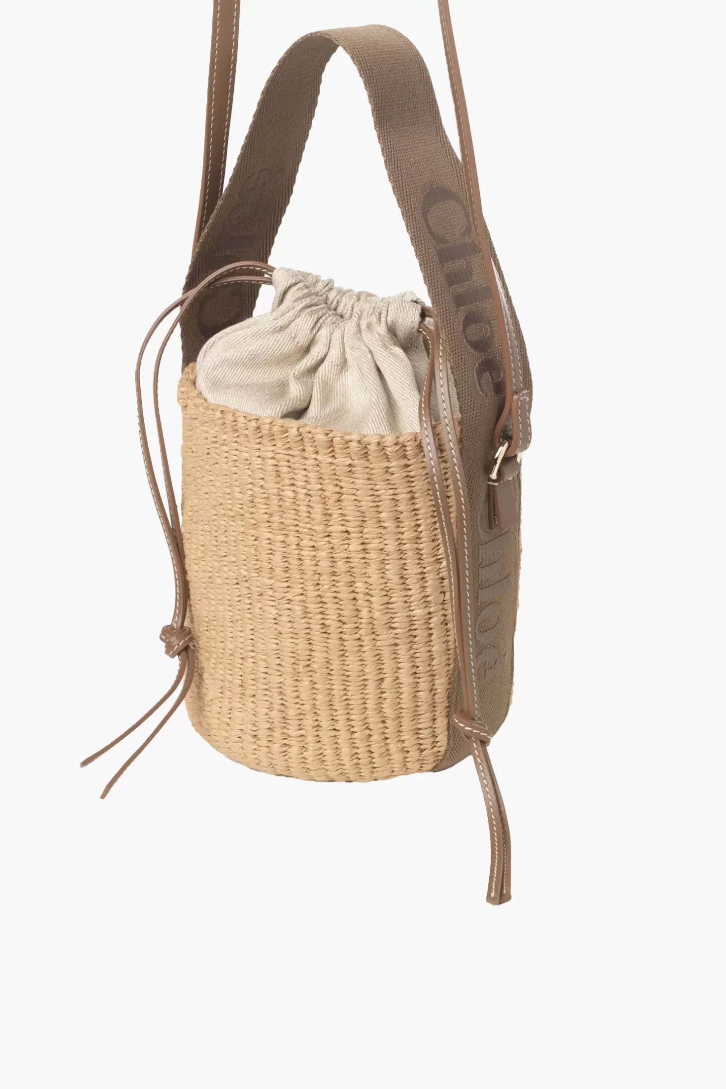 Cross Body<CHLOÉ WOODY SMALL BASKET DarkNut