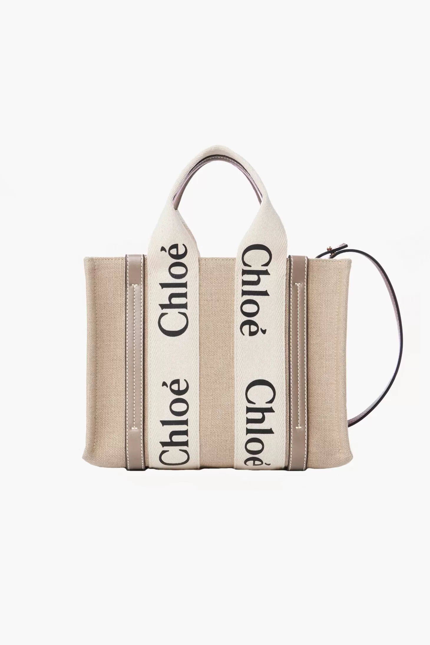 Cross Body | Mini Bags<CHLOÉ WOODY SMALL TOTE WITH STRAP MuskGrey