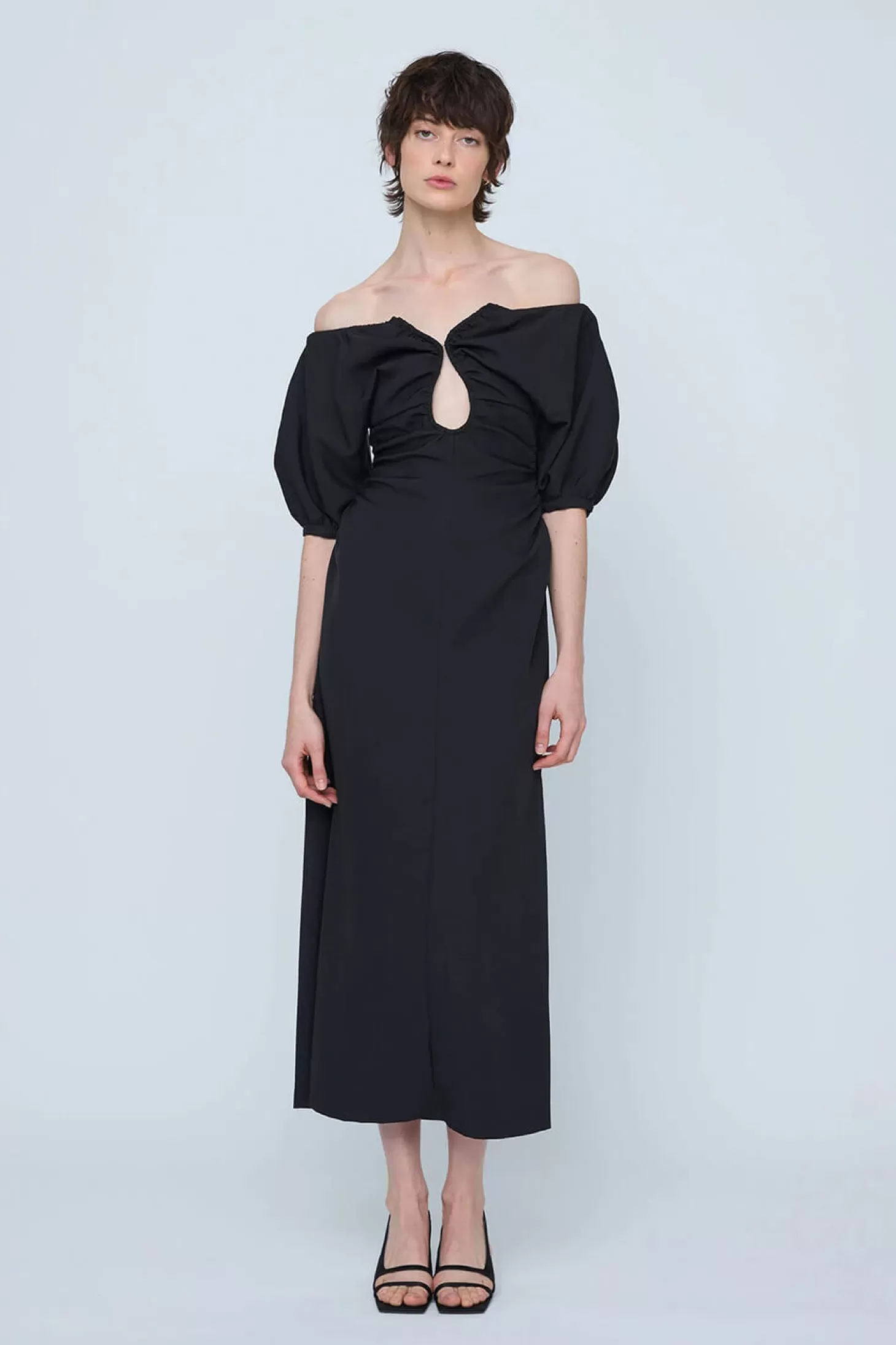 Dresses<WYNN HAMLYN ZOE OFF SHOULDER DRESS Black